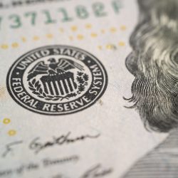 Close up of the Federal Reserve System logo